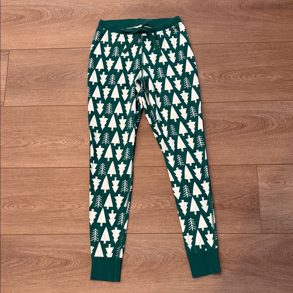 Hanna Andersson Green and White Pajama Pants